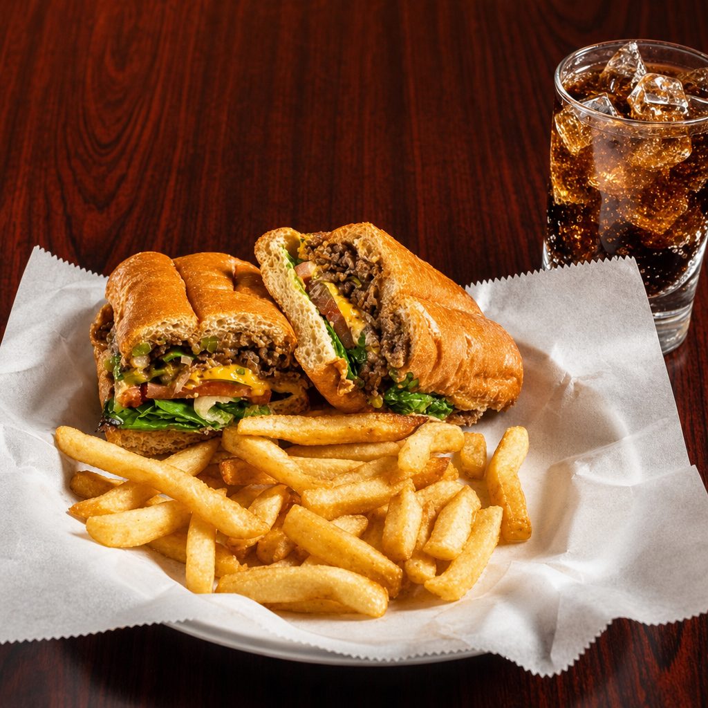 Philly Cheese Steak Sandwich Combo.