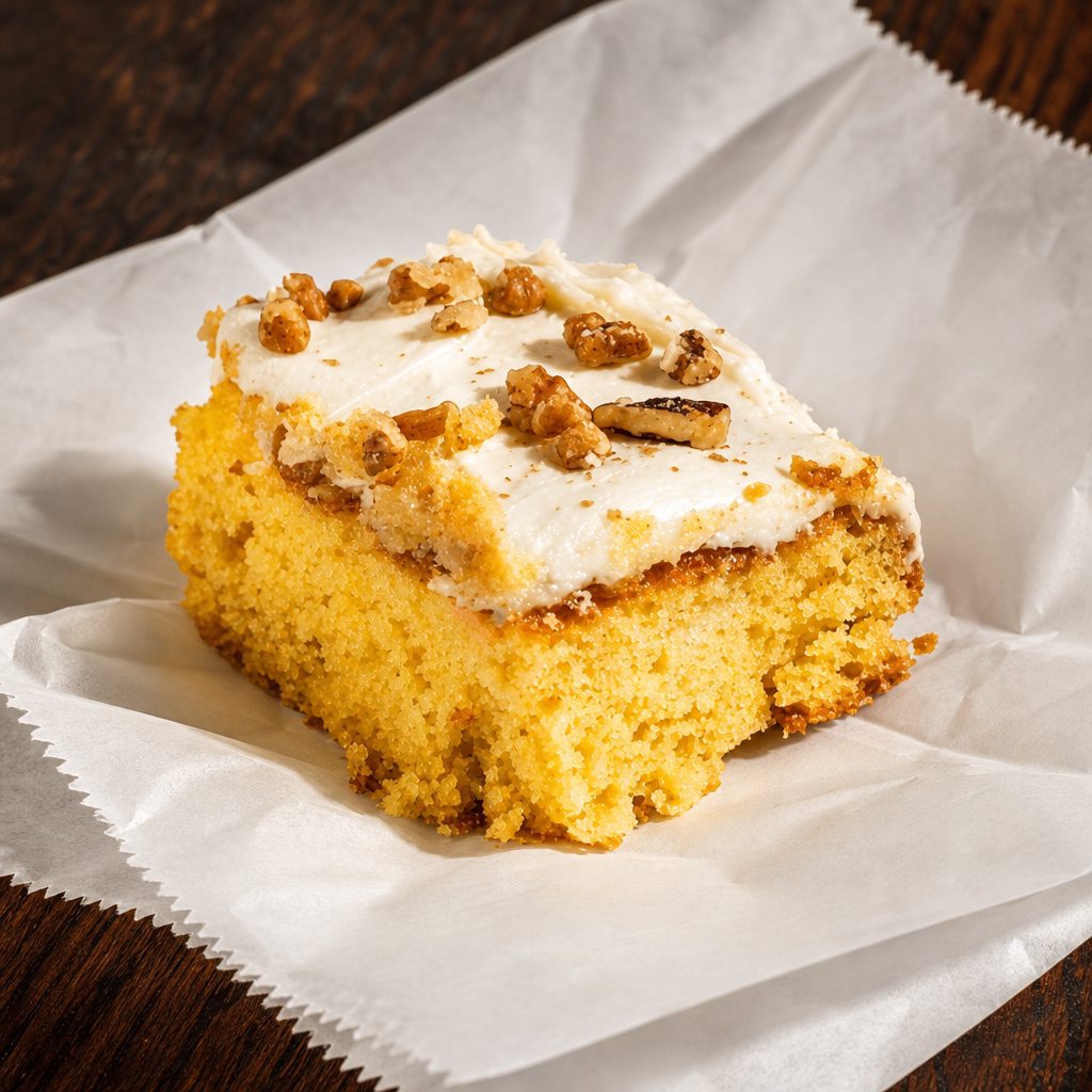 Elvis' Pineapple, Cream Cheese, & Walnut Cake.